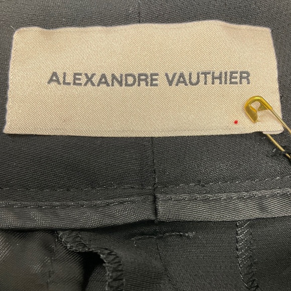 ALEXANDRE VAUTHIER BLACK CREPE DRESS PANTS - Picture 4 of 5